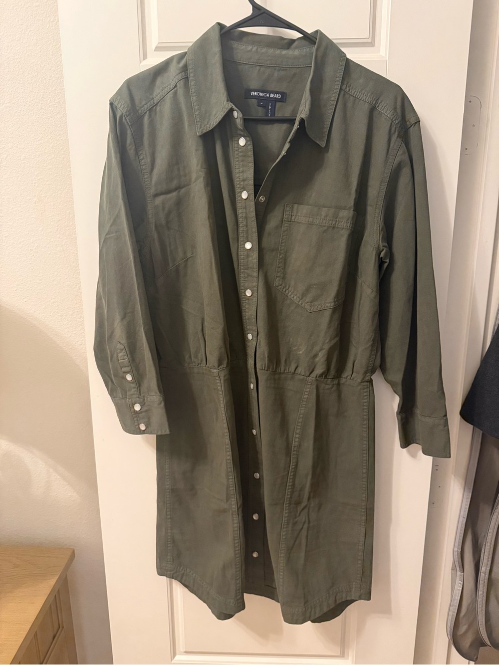 Veronica Beard Keston Twill Mini Shirt Dress